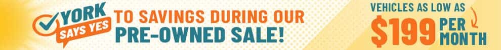 Say Yes to Pre-owned savings at York CDJR in Brazil, Indiana.