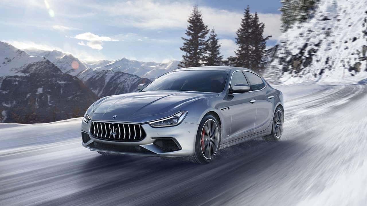 2019 Maserati Ghibli in the snow
