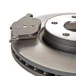 brake disk and one brake pad