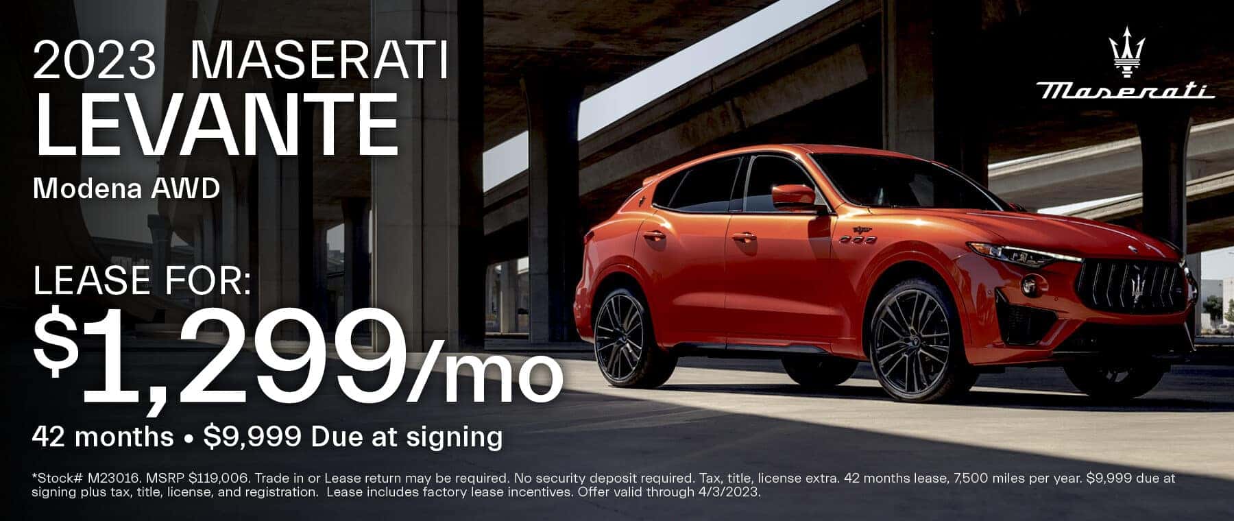 Lease The 2023 Maserati Levante in Schaumburg